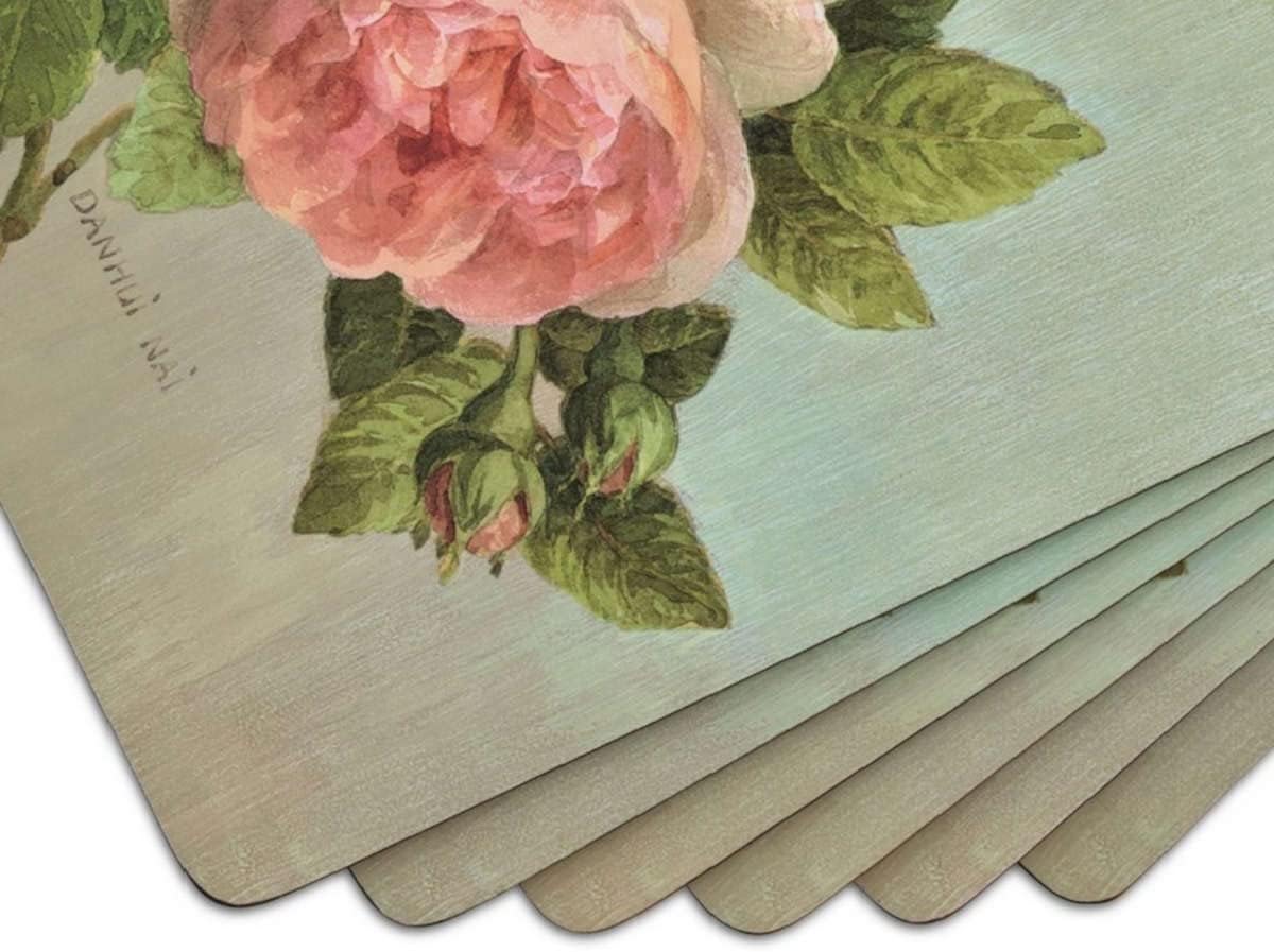 Tischset Antique Roses (6 Stück), Mittel, Mehrfarbig