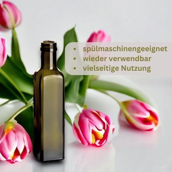 10er-Set Glasflaschen, Goldfarben 250ml - 10 Stück
