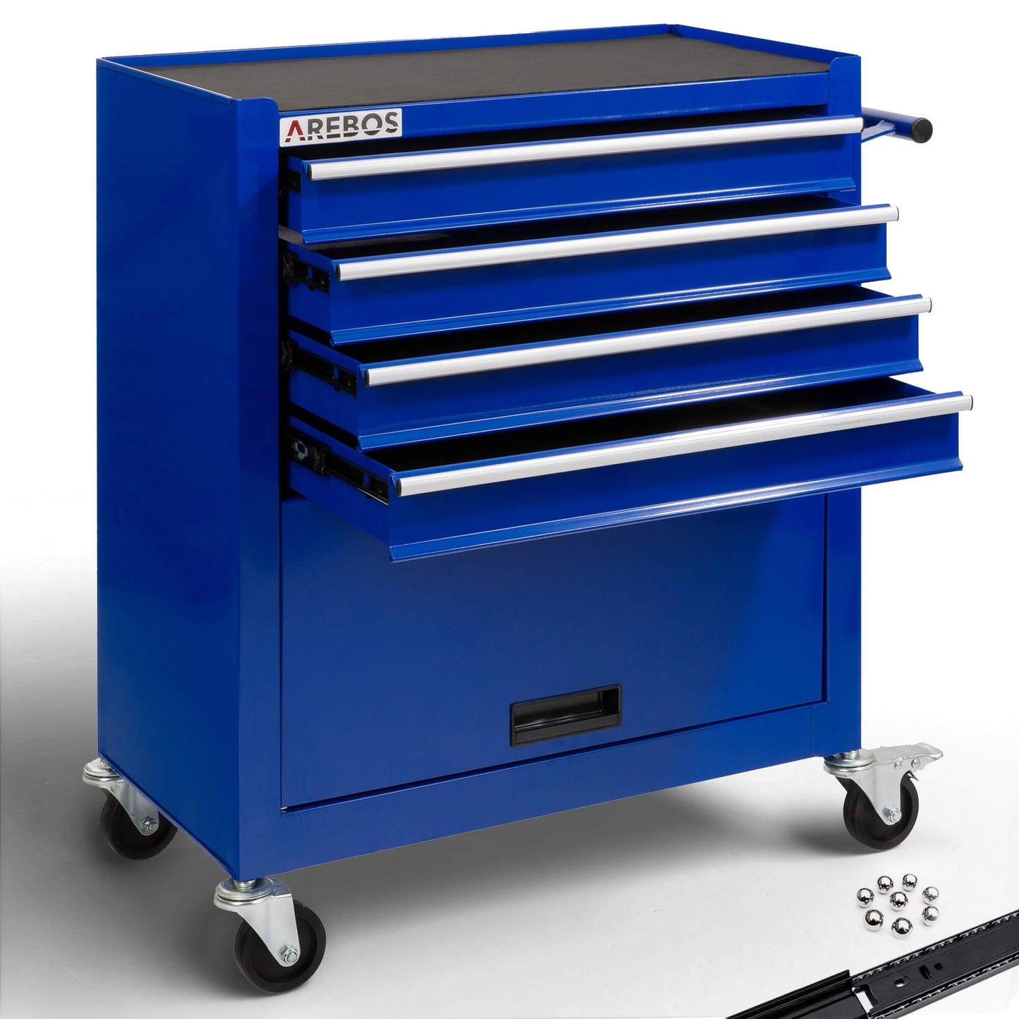 Werkstattwagen mit Interlock-System und Antirutschmatten, Blau