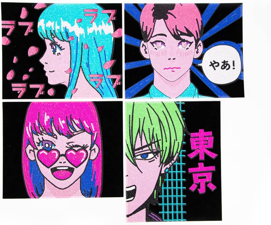 Diamond Dotting Kit Flock-Anime