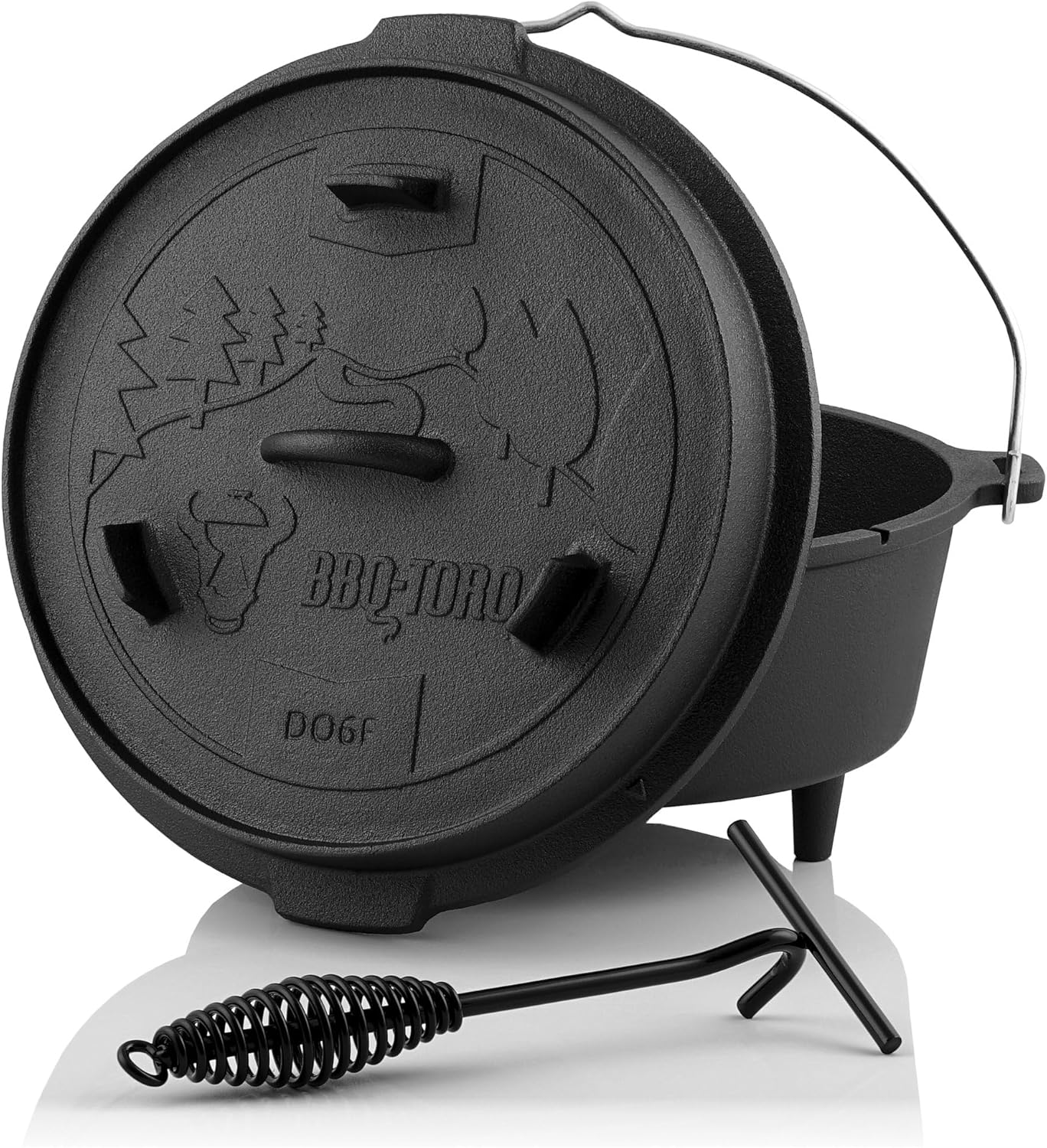 Dutch Oven Forest Serie Bräter mit Füssen, Pot with feet 7,3 Liter (DO6F)