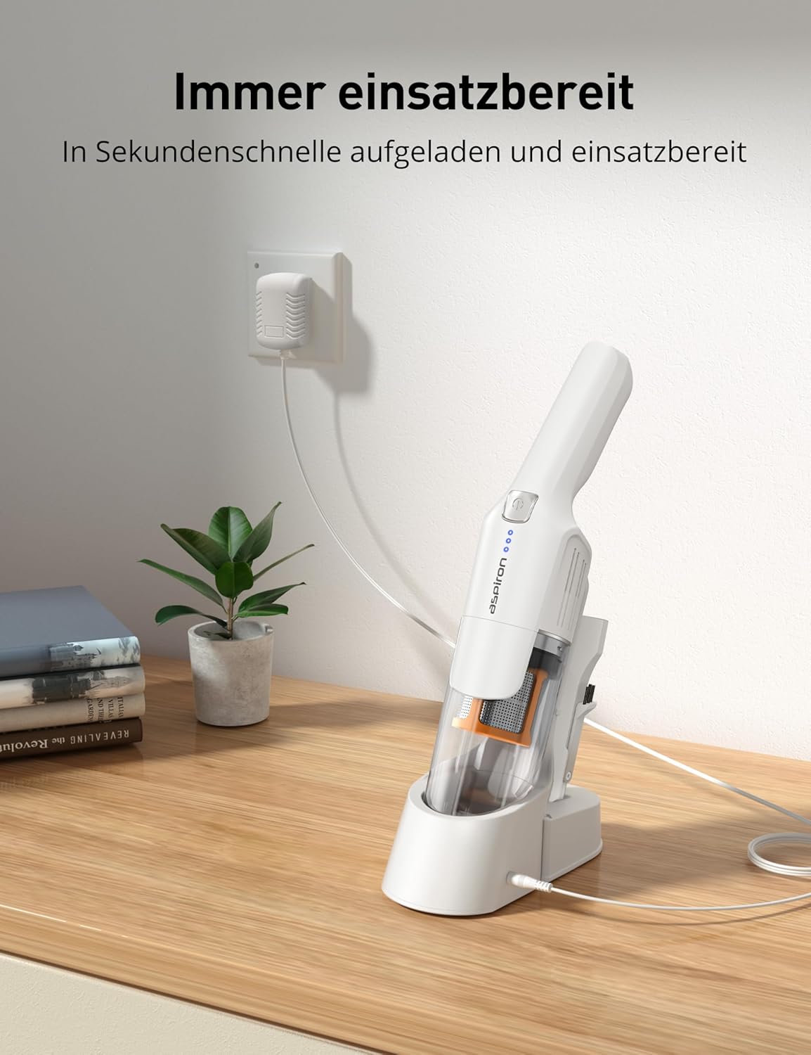 Kabelloser Handstaubsauger, Weiss