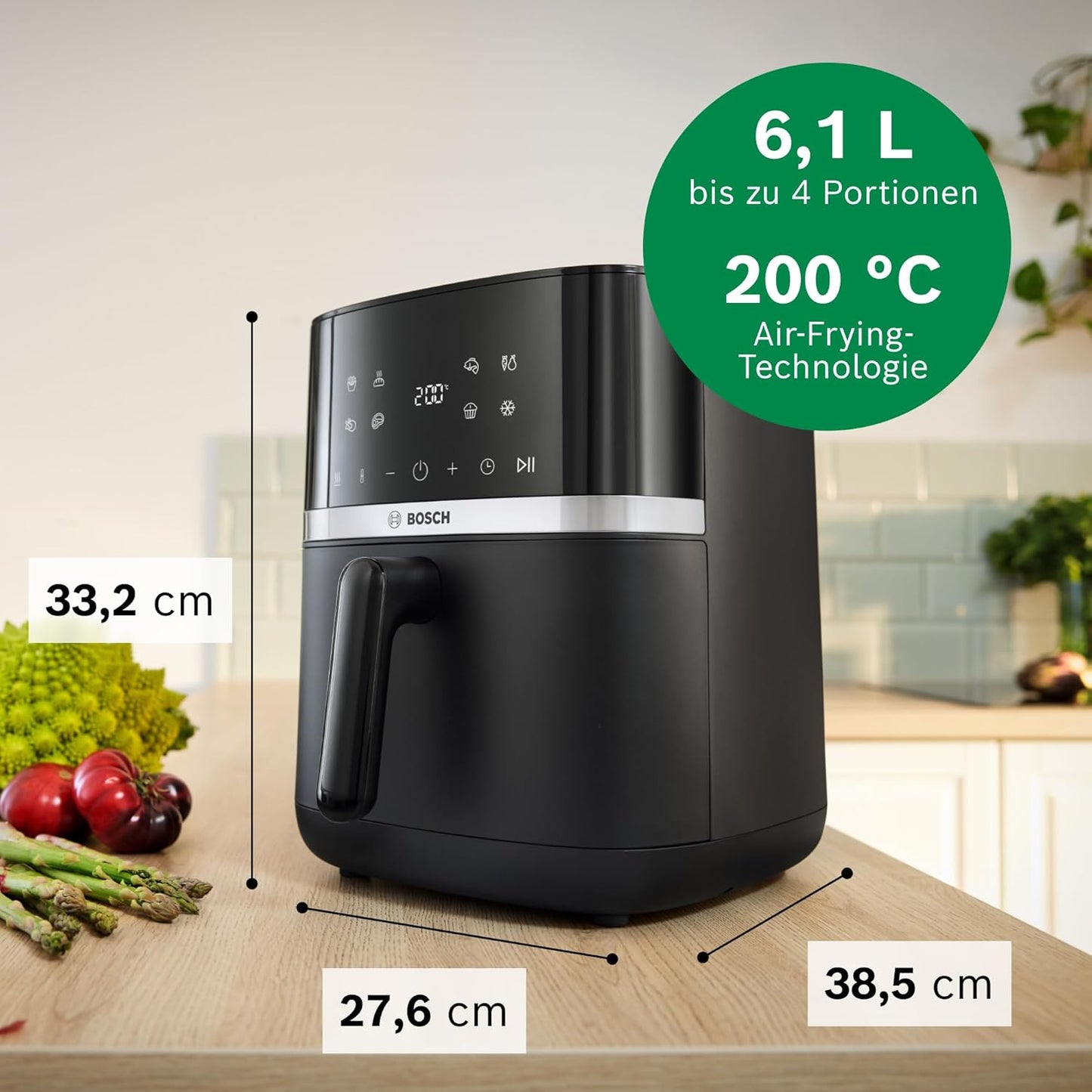 Heissluftfritteuse MAF462B0, Schwarz