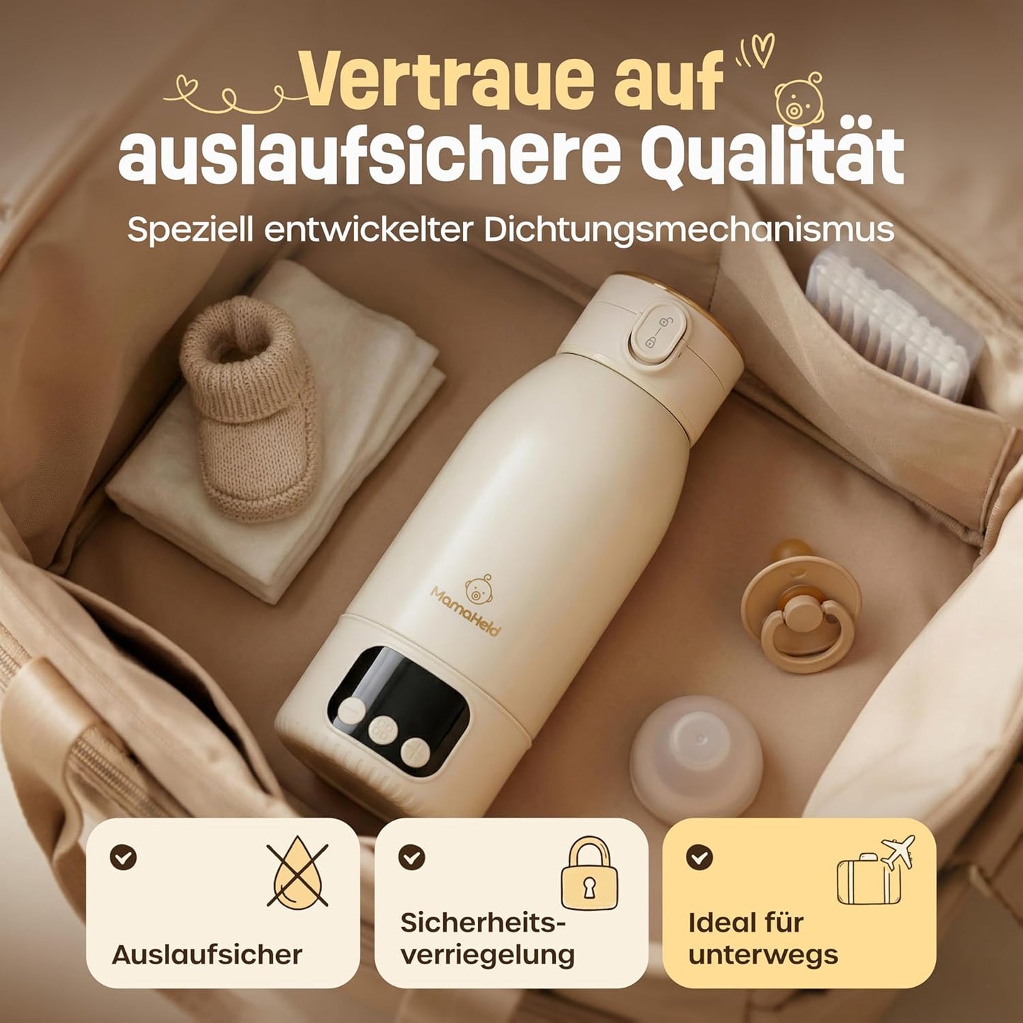 Tragbarer Babyflaschenwärmer