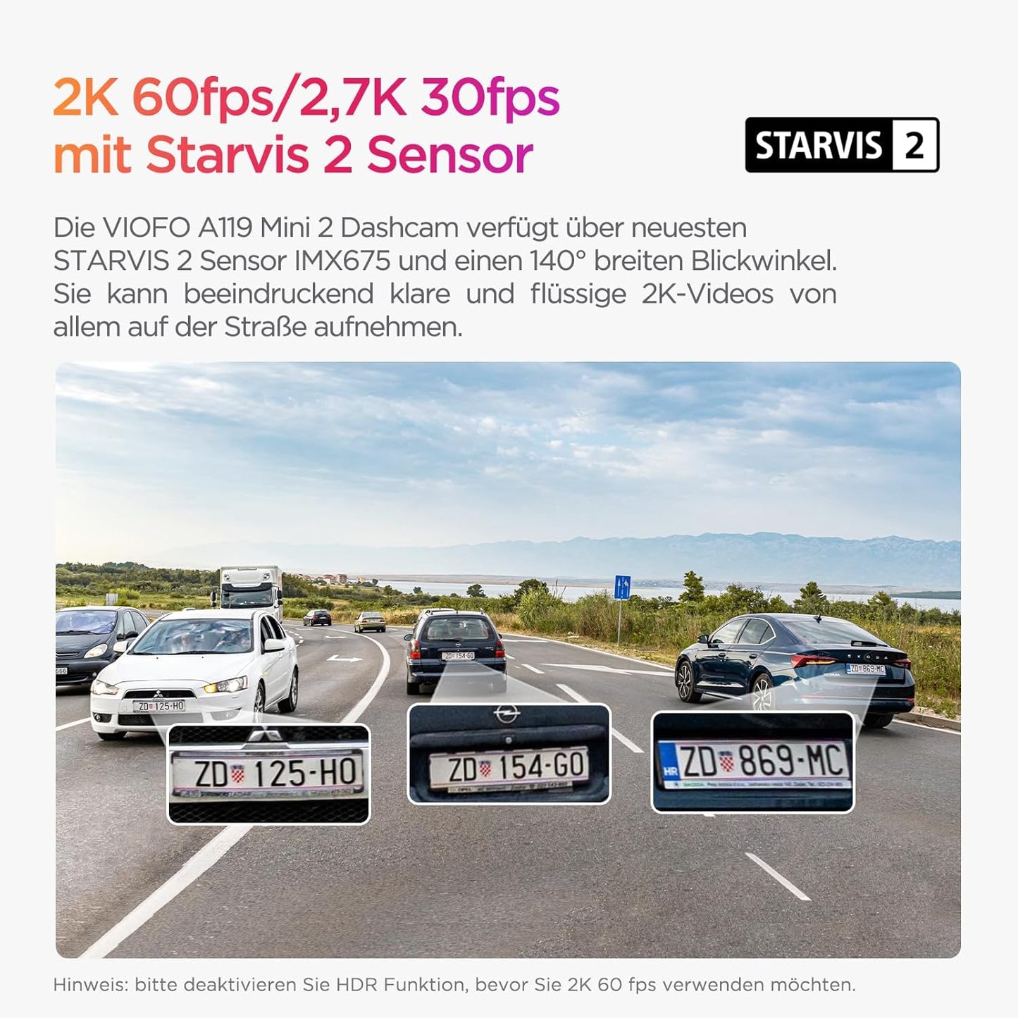 Dashcam A119 Mini 2 mit 2,7K und GPS, A119 Mini 2