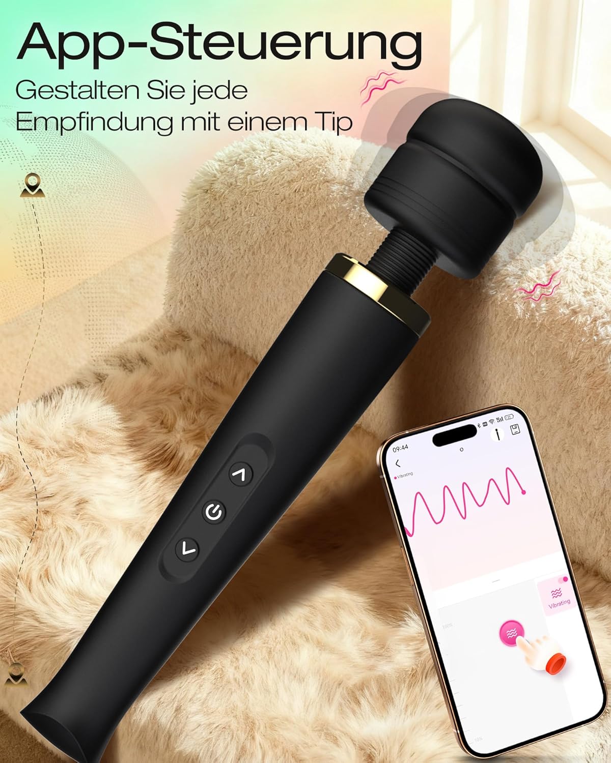 App-gesteuerter Stabvibrator mit 20 Modi