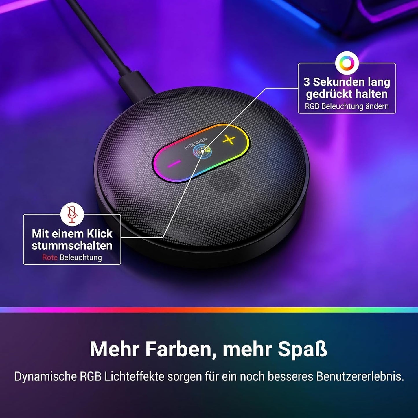 USB-Tischmikrofon mit Rauschunterdrückung, UM04
