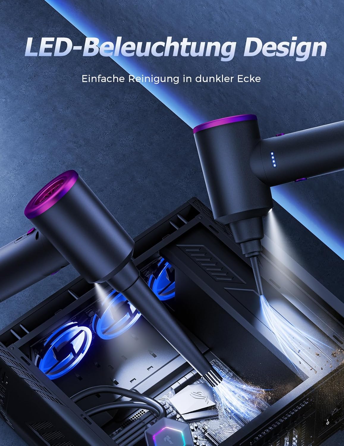 Elektrisches Druckluftgebläse AD36 mit Akku und LED-Licht, AD36