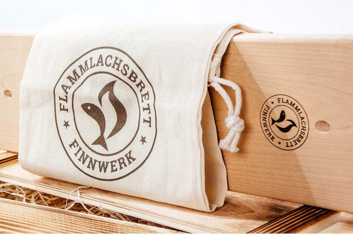 Flammlachsbrett Geschenkset, 1er Set Geschenkset - Weiss