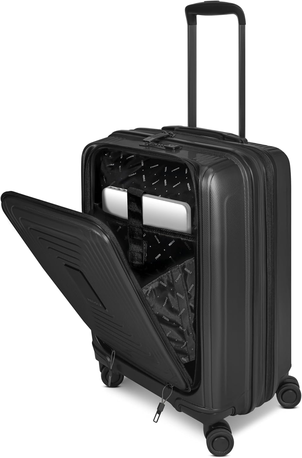 2er-Set Hartschalen Koffer mit Laptopfach, Black Metallic 2-SET Trolley+ Laptopfach & Trolley L+ erweiterbar