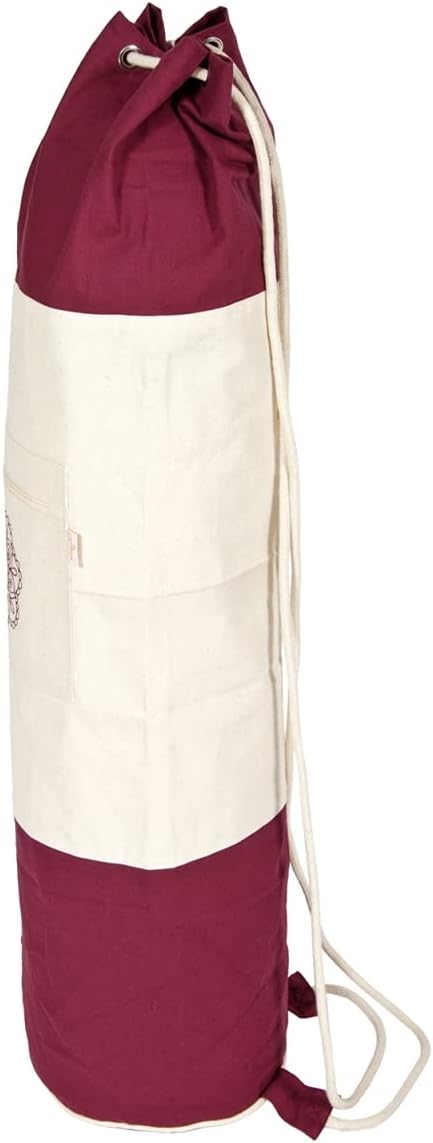 Yogatasche Surya Bag, Aubergine / Natur 75 cm
