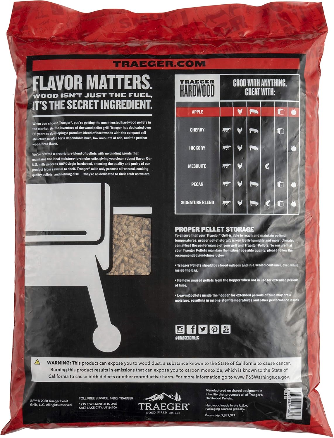 Apfel Naturholzpellets für Smoker und Grill, Apfel 9 kg