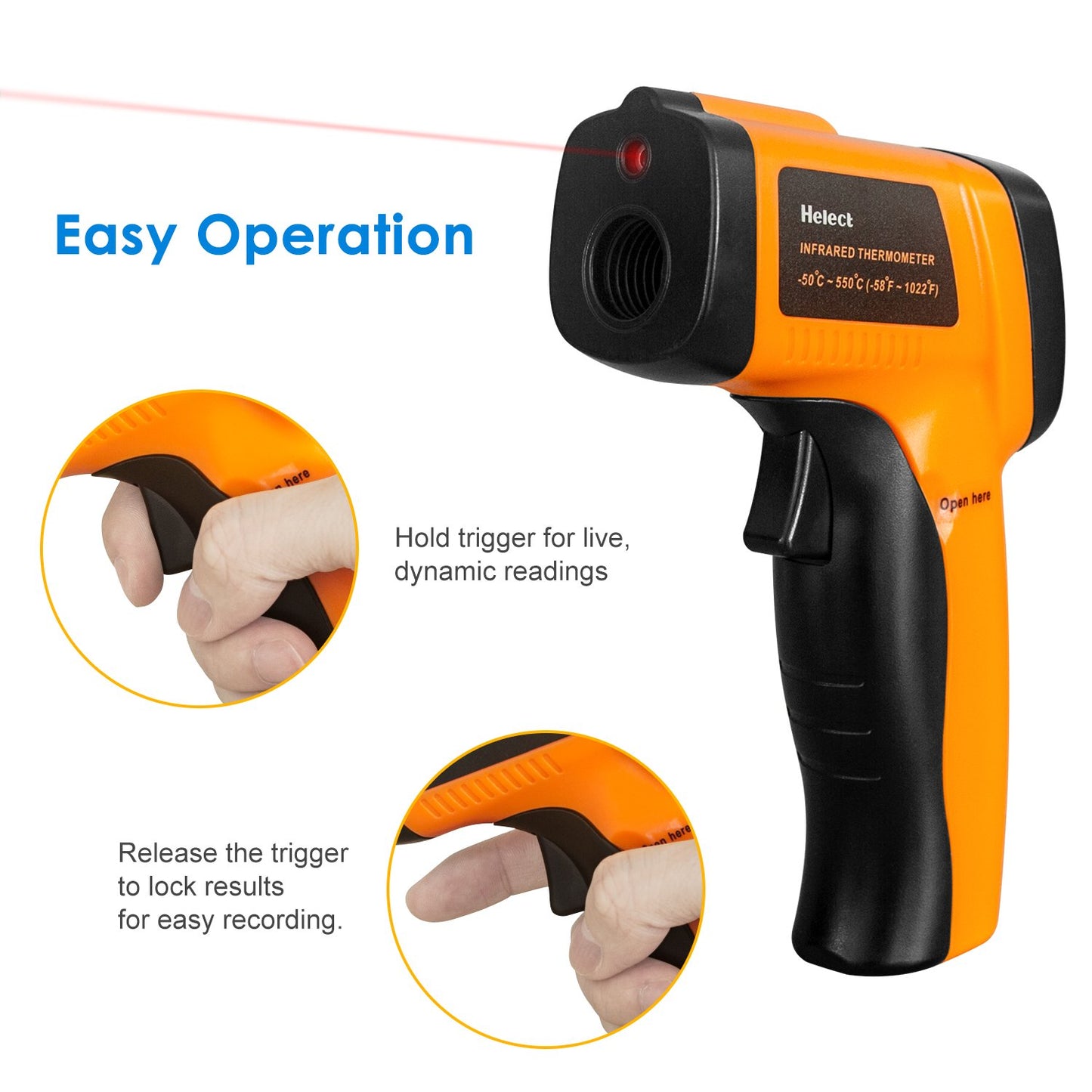 Digitales Infrarotthermometer mit Laser