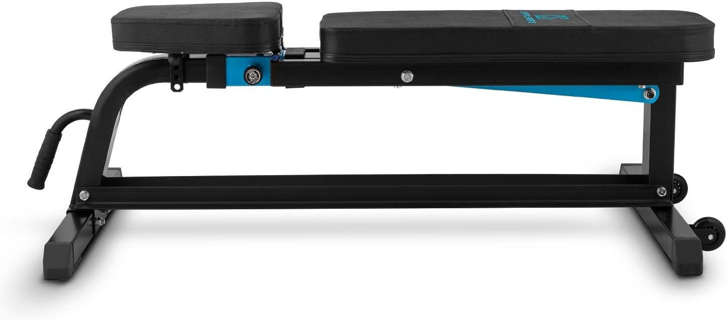 Trainingsbank mit 7-Winkel-Rückenlehne, Schwarz-blau