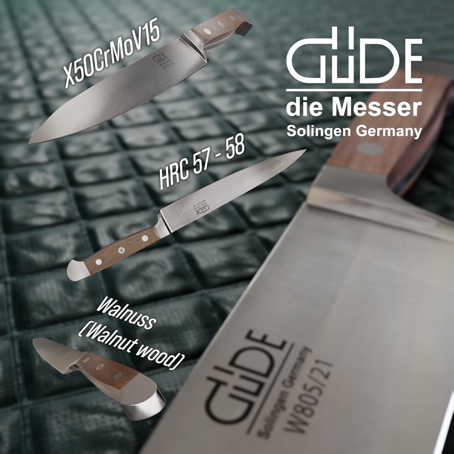 Alpha Walnuss Serie - Filiermesser, Walnuss