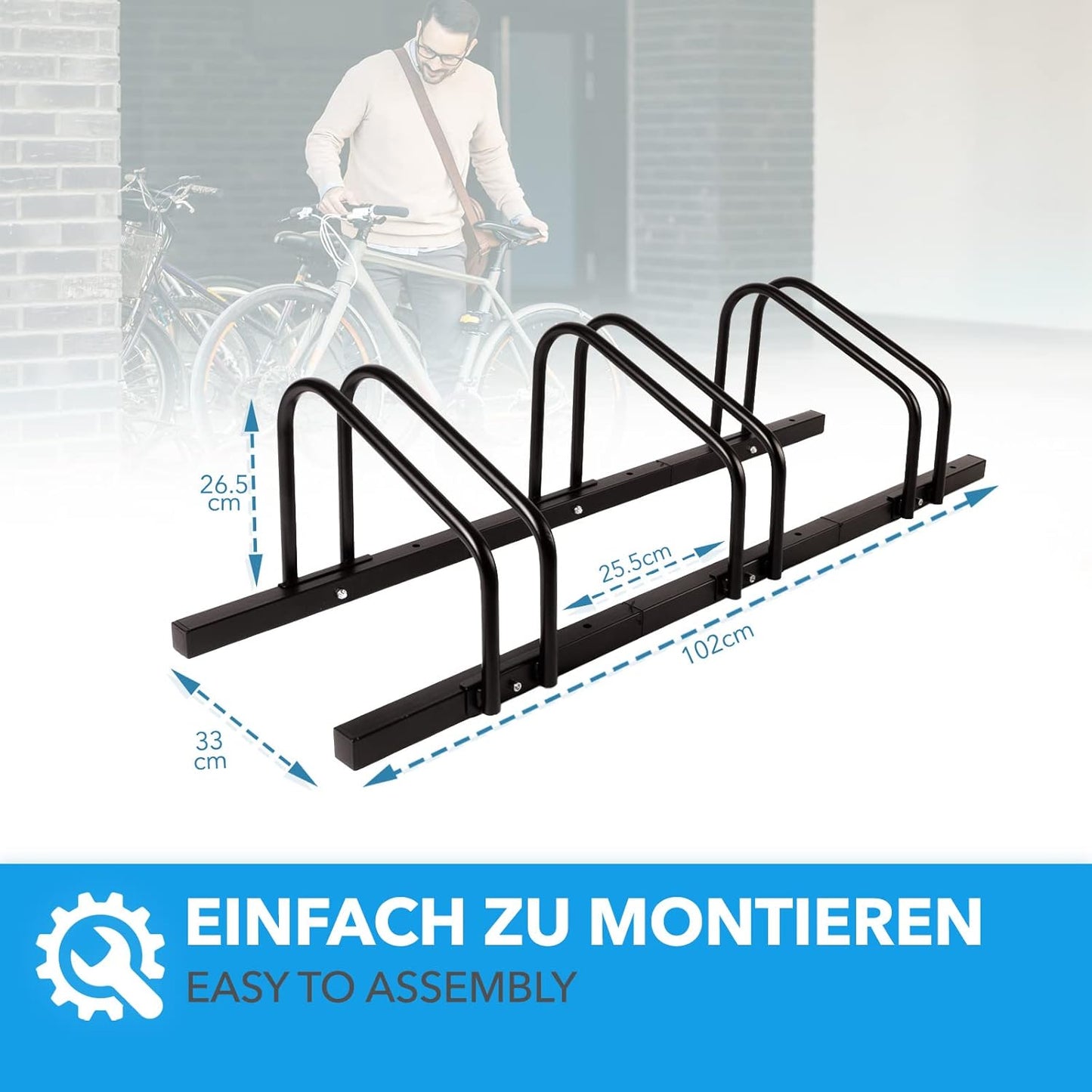 Veloständer für 3 Velos, 3 Fahrräder