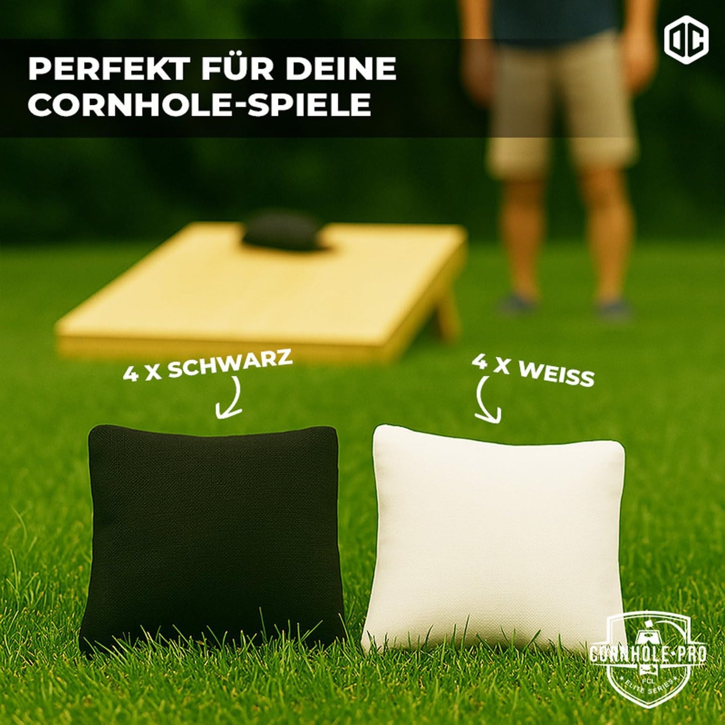 Cornhole Spiel Säckchen, Cornhole Tasche - Schwarze und Weisse
