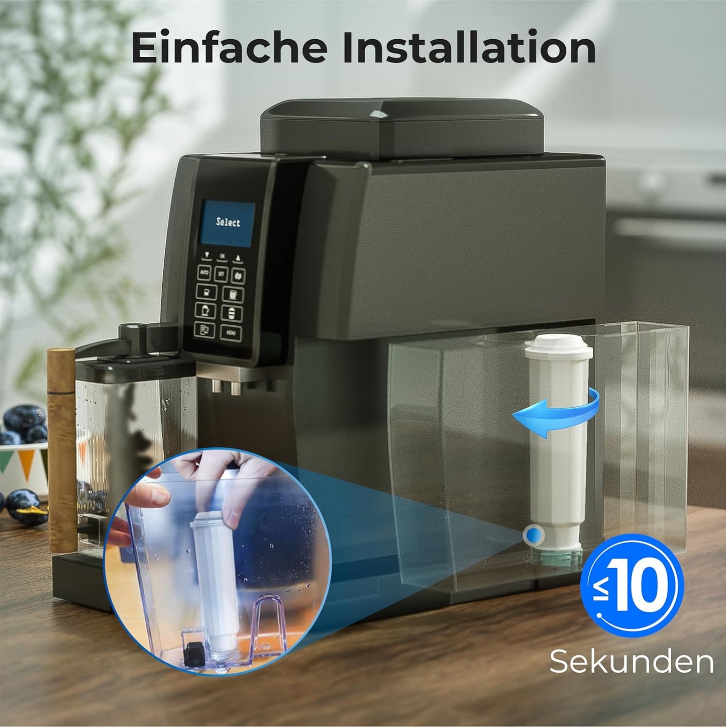4er-Pack Kaffee-Wasserfilterpatronen