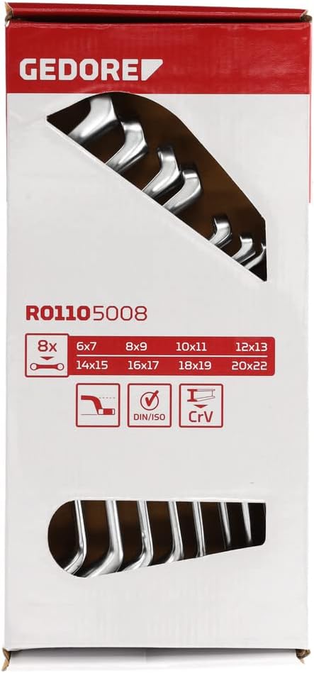 R01105008 Doppelringschlüssel-Satz, 8-teilig