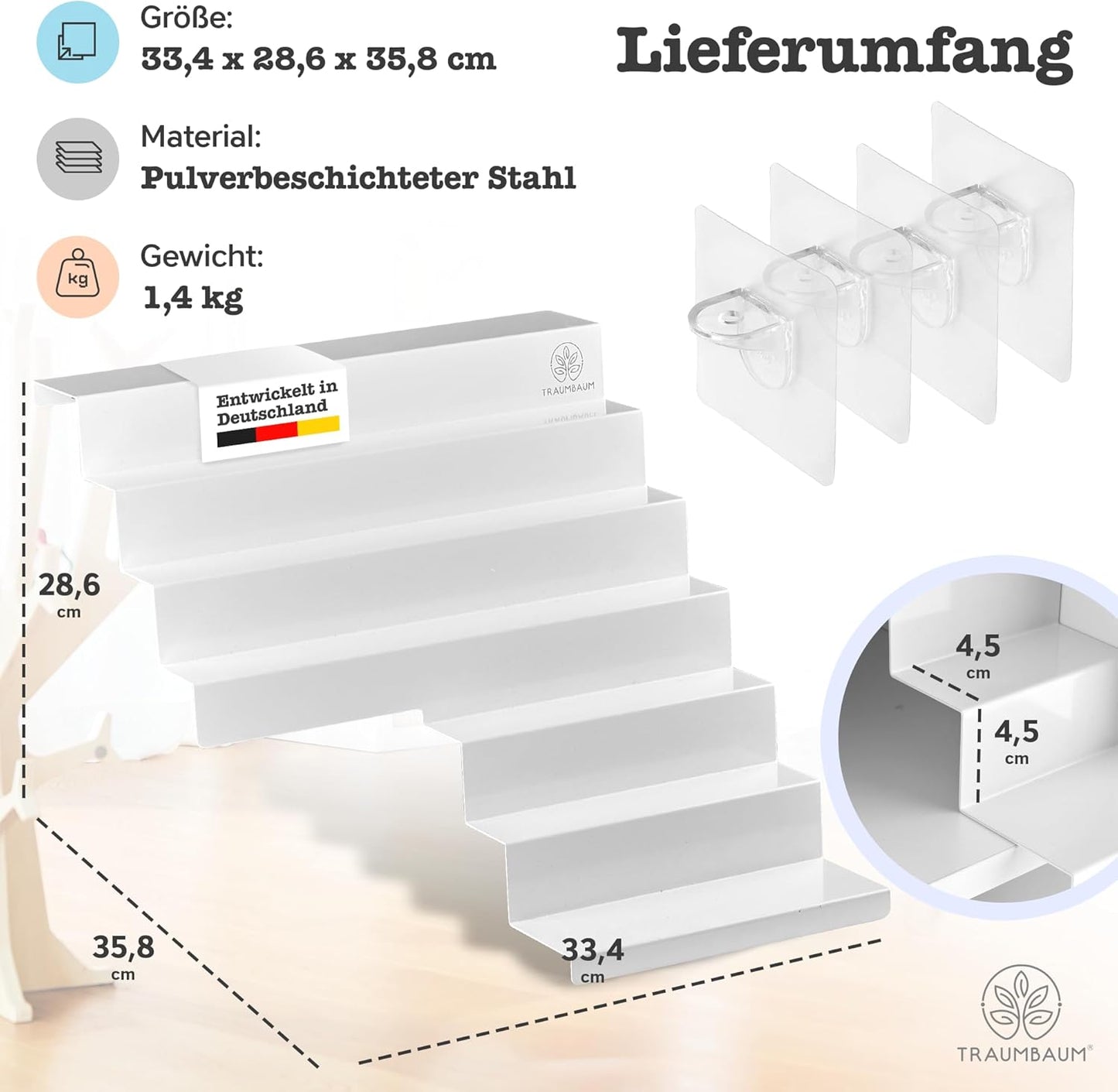Magnetisches Tonie Regal für IKEA KALLAX, Tonie Box Aussparung LINKS