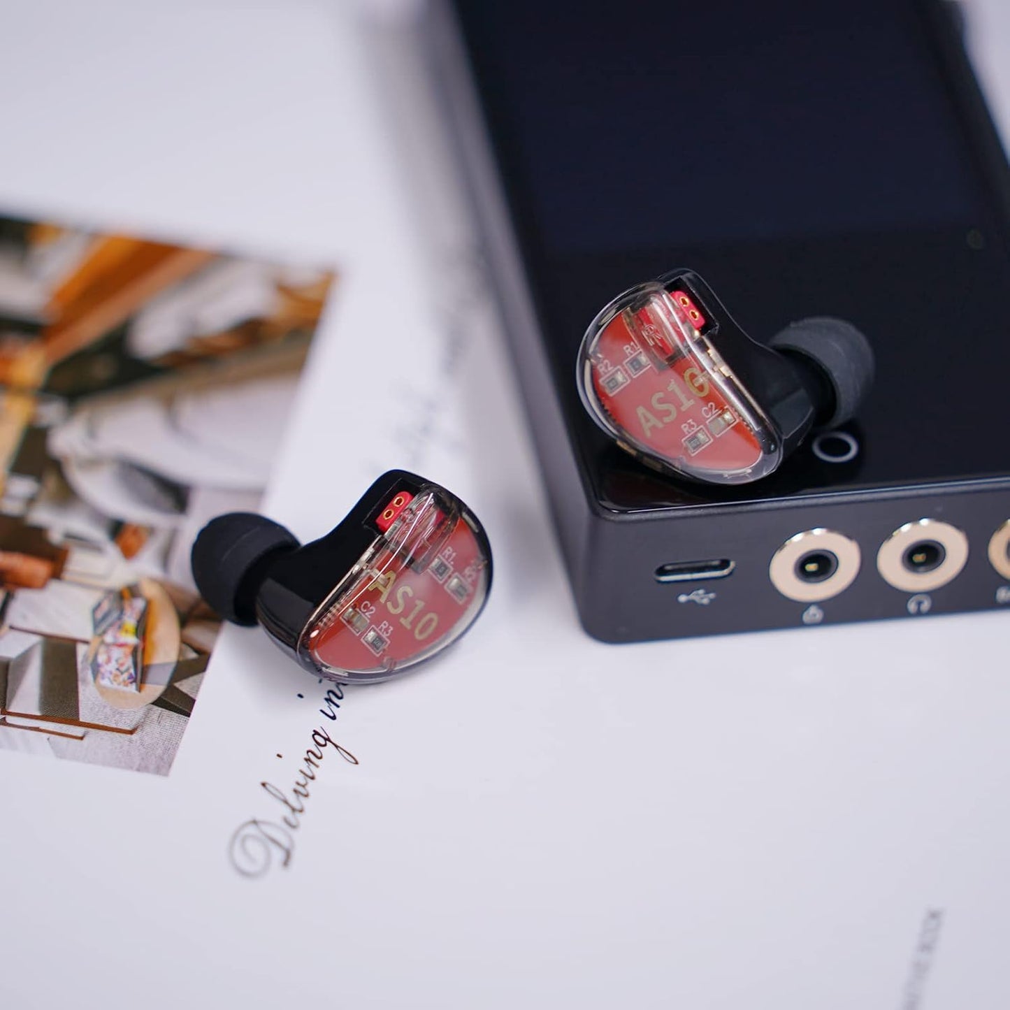 AS10 5BA HiFi In-Ear Kopfhörer mit Noise Cancelling, Black Mit Mic
