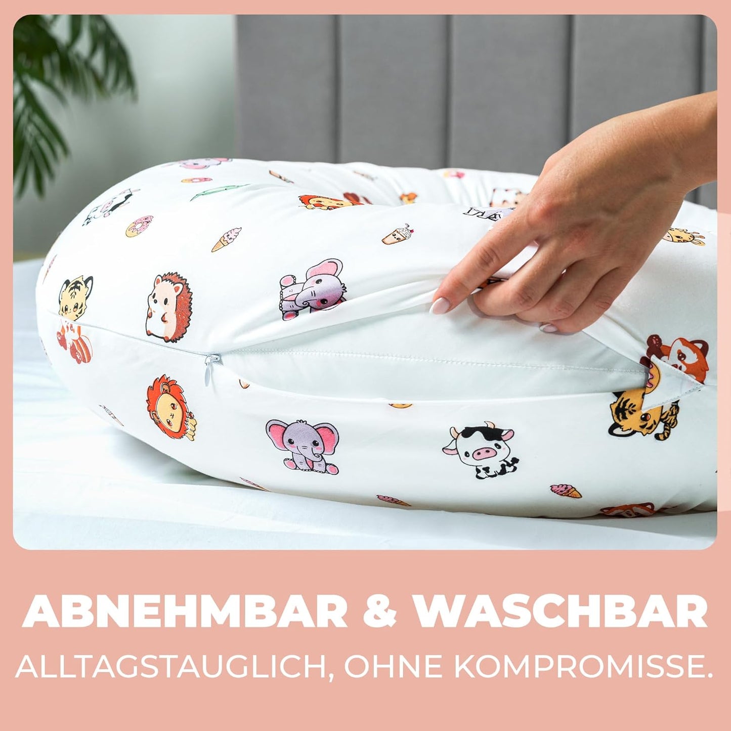 Ergonomisches Schwangerschafts- und Stillkissen XXL, Stillkissen XXL Dschungel