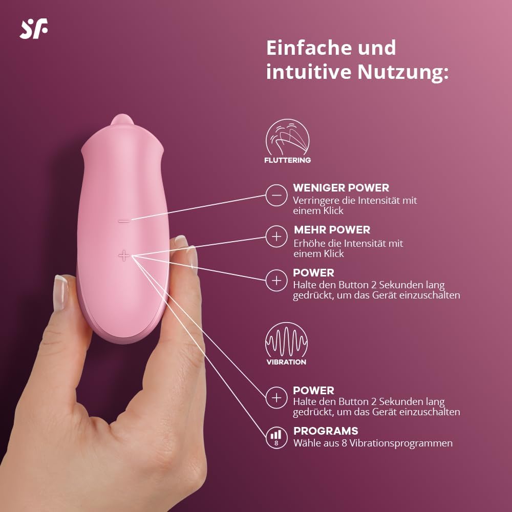 Tongue Lover Zungen- und Auflegevibrator mit 8 Modi