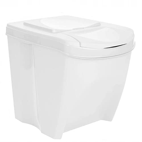 3er-Set Mülltrennsystem, 3 x 25L Weiss