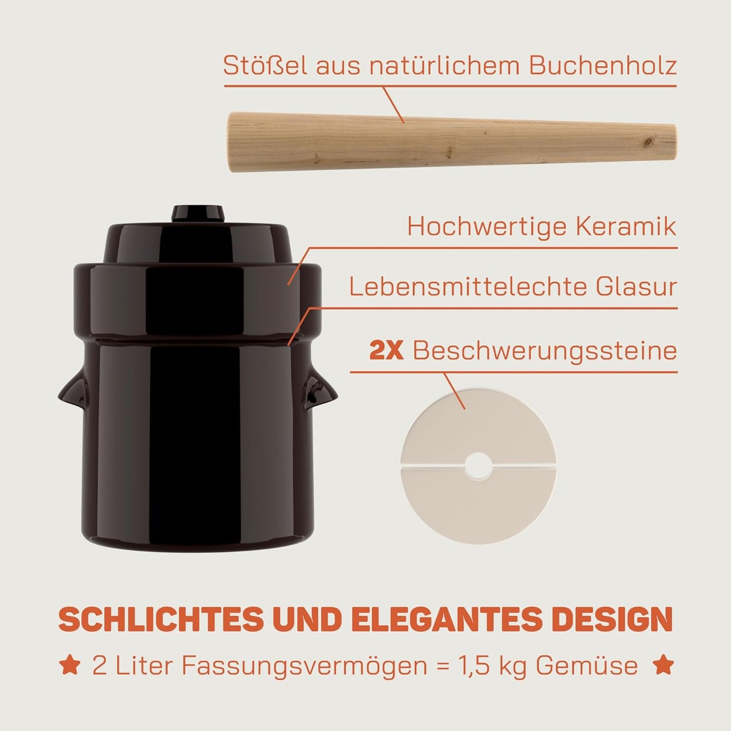 Gärtopf zum Einlegen & Fermentieren