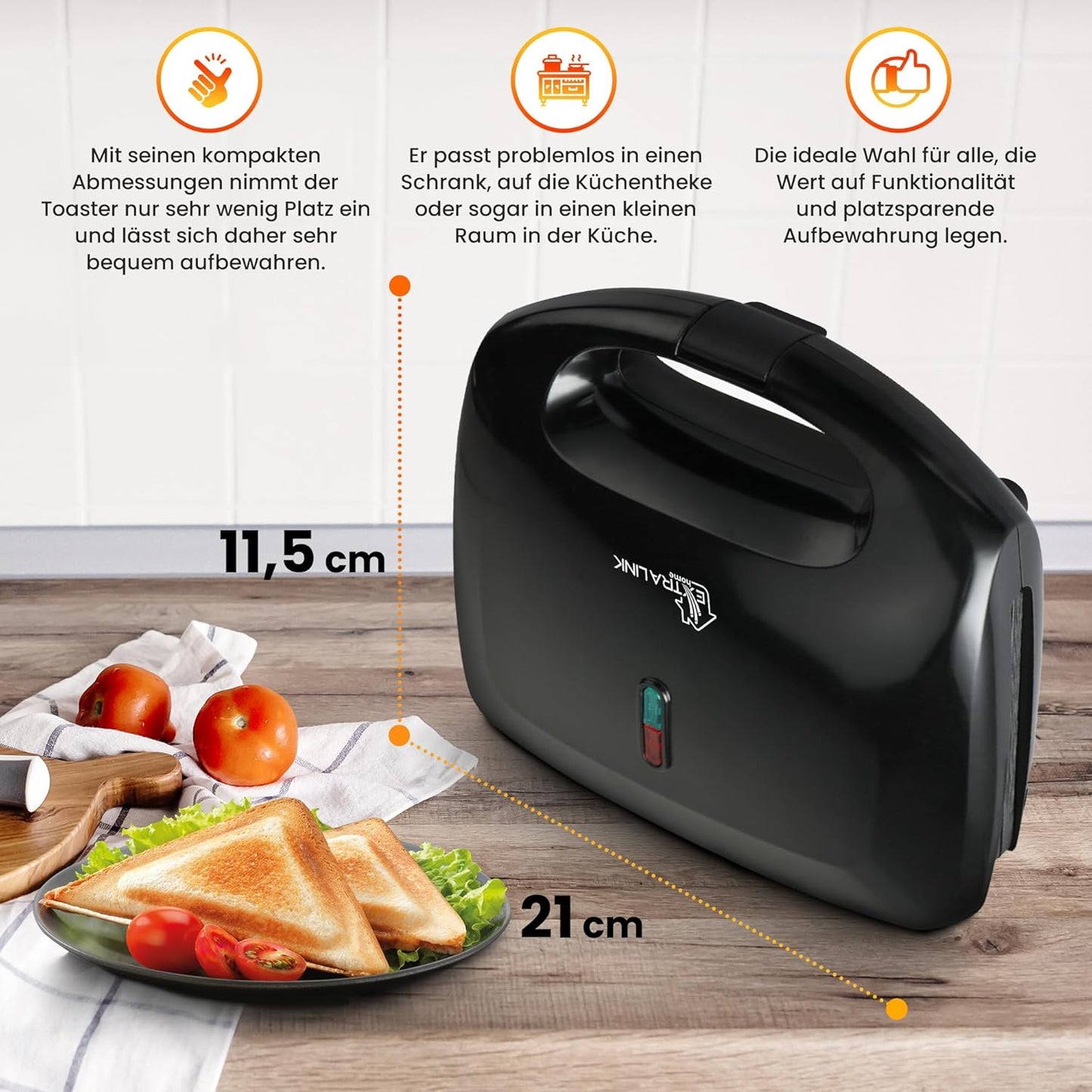 SJ-22 Sandwichtoaster mit Antihaftbeschichtung