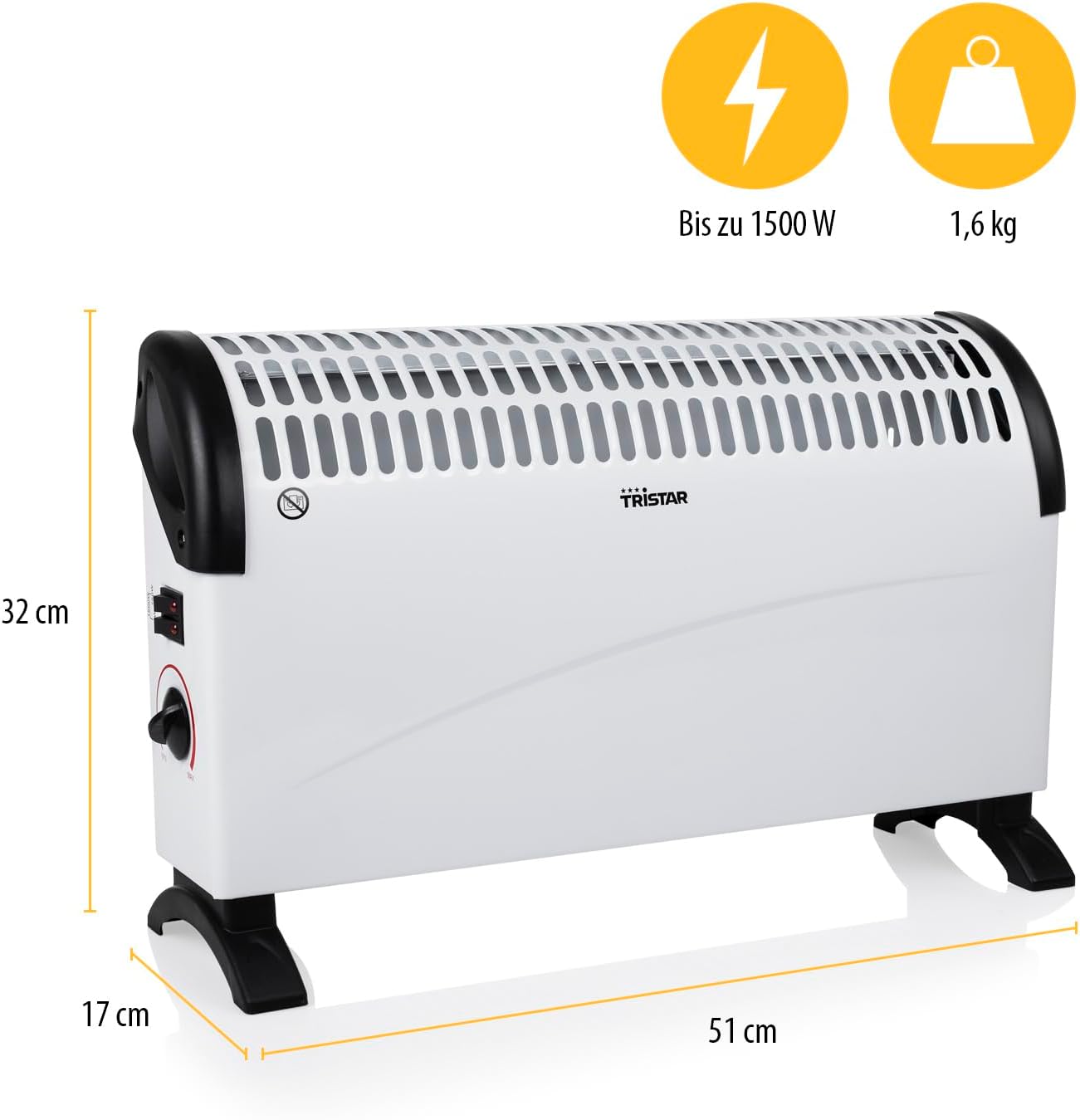 Konvektorheizung KA-5911, 1500W, KA-5911