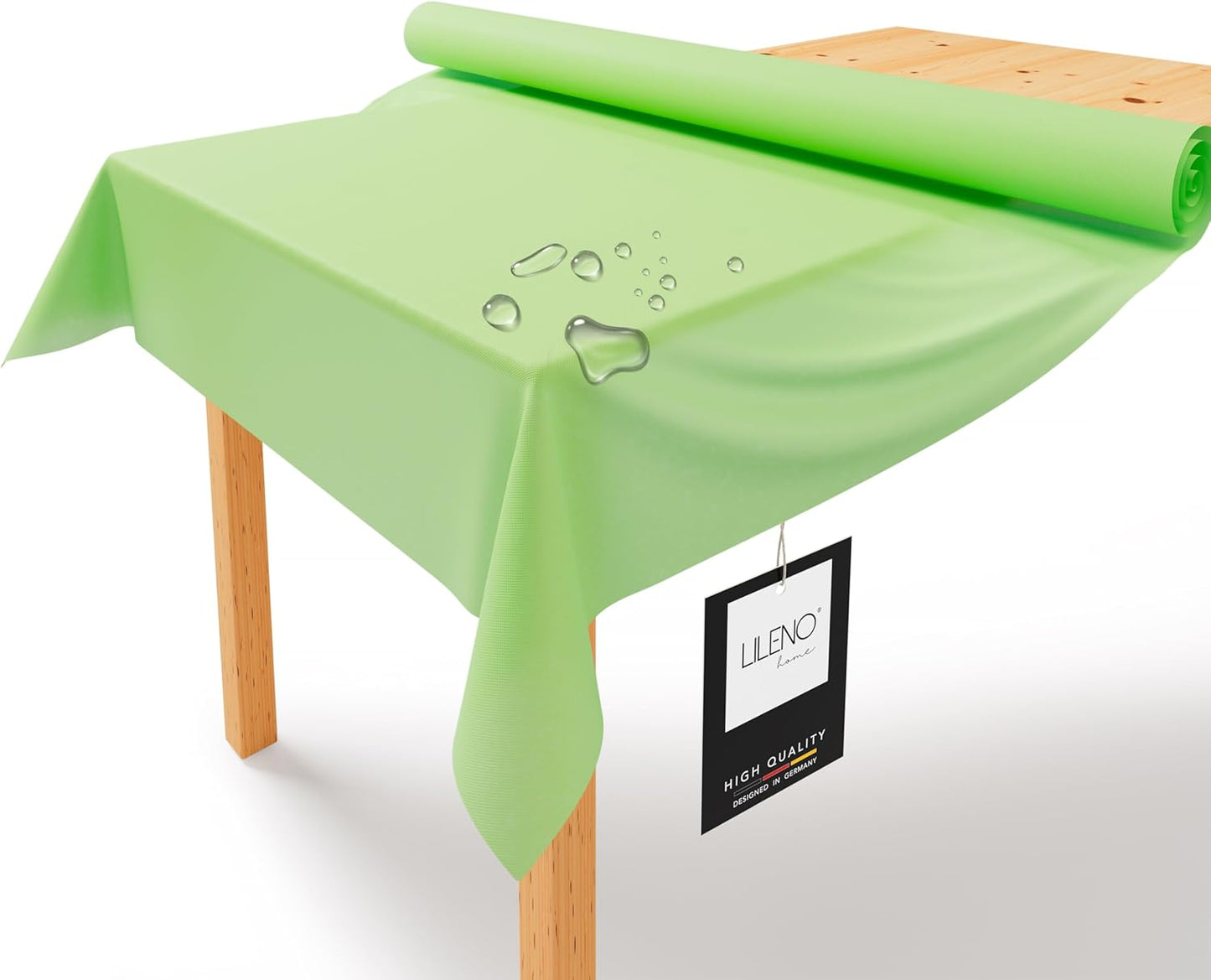 Abwaschbare Tischdeckenrolle, 2500 x 110 cm (Rechteckig) Apfelgrün