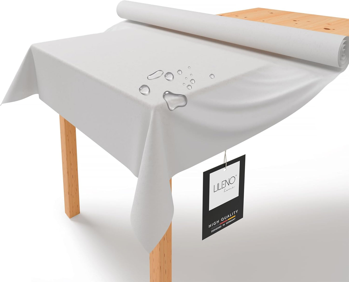 Abwaschbare Tischdeckenrolle, 2500 x 110 cm (Rechteckig) Hellgrau