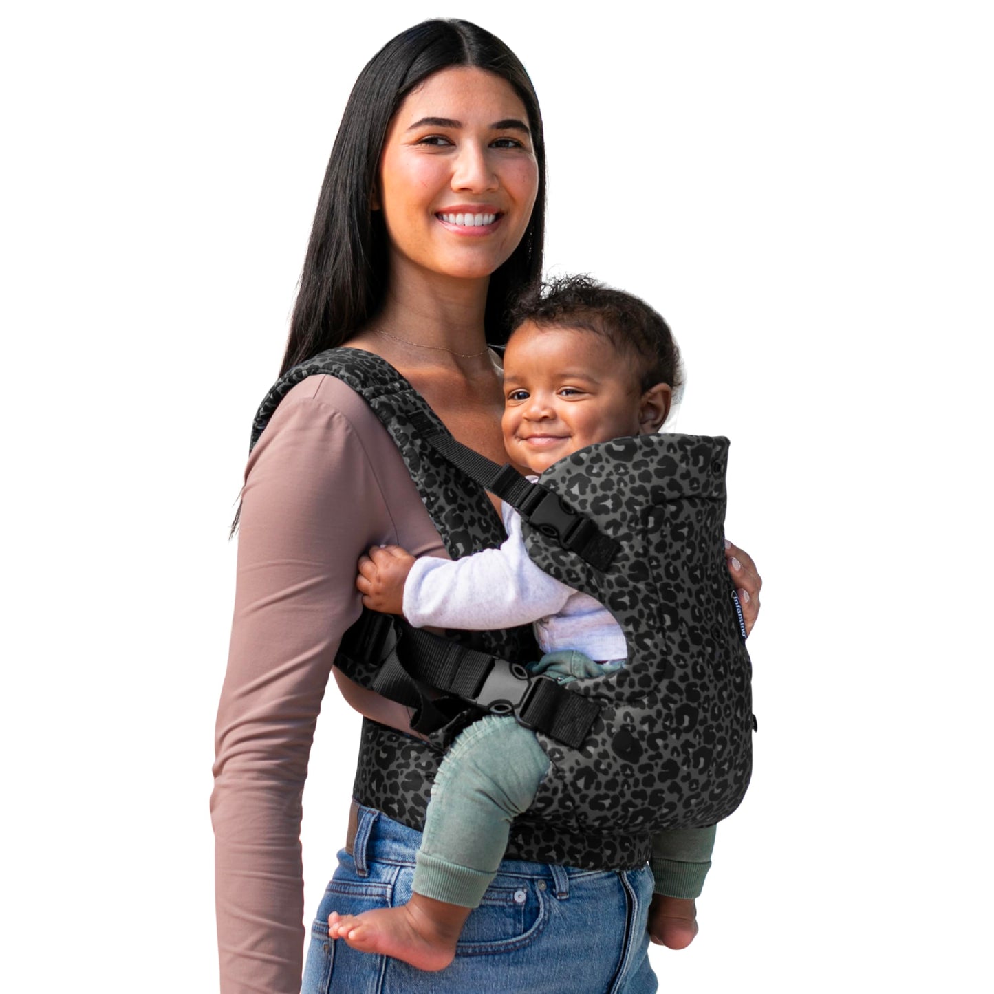 Ergonomische 4-in-1 Babytrage, Grey Leopard