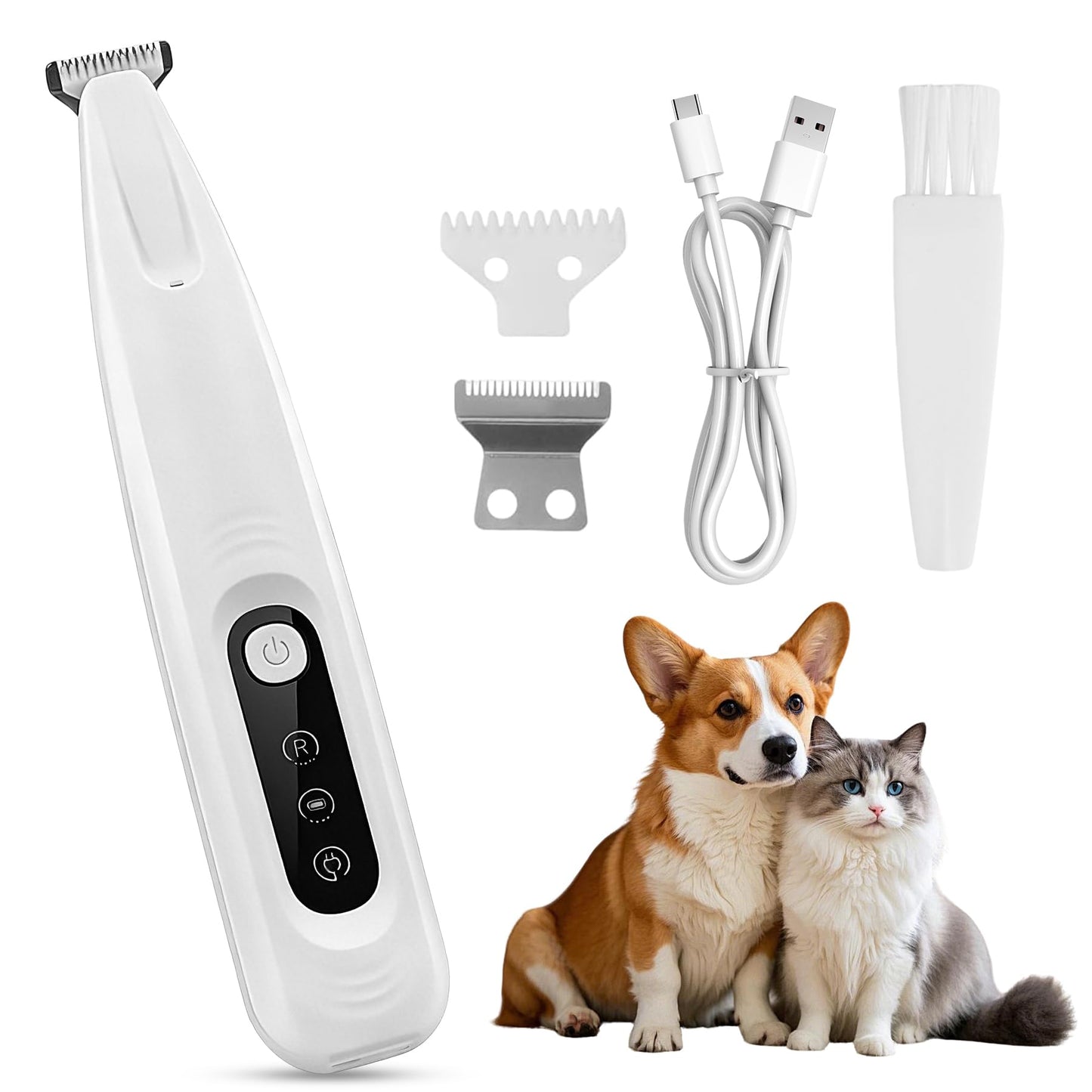 PawTrim Pro Pfotentrimmer F6-02 mit LED-Licht, kabellos, F6-02