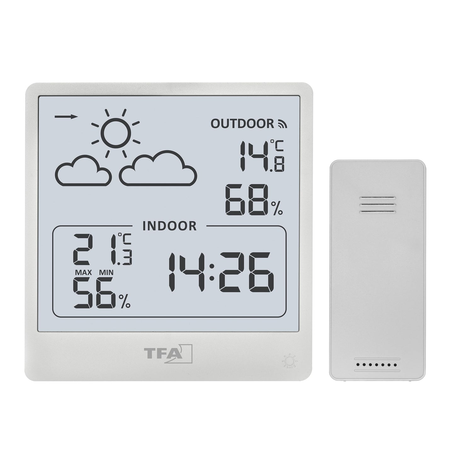 Funk-Wetterstation, weiss