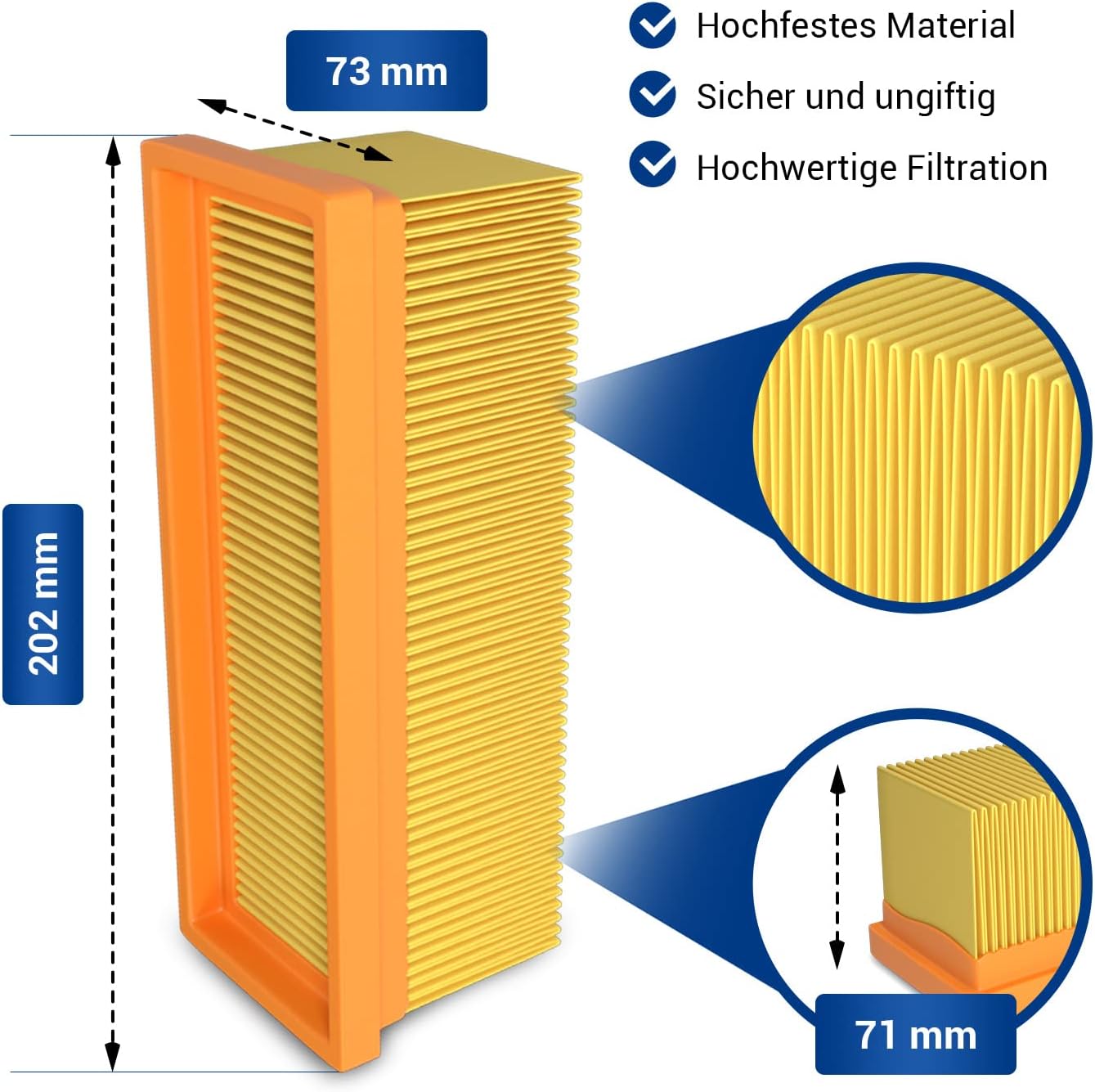 Flachfaltenfilter für Kärcher, 1 Stück