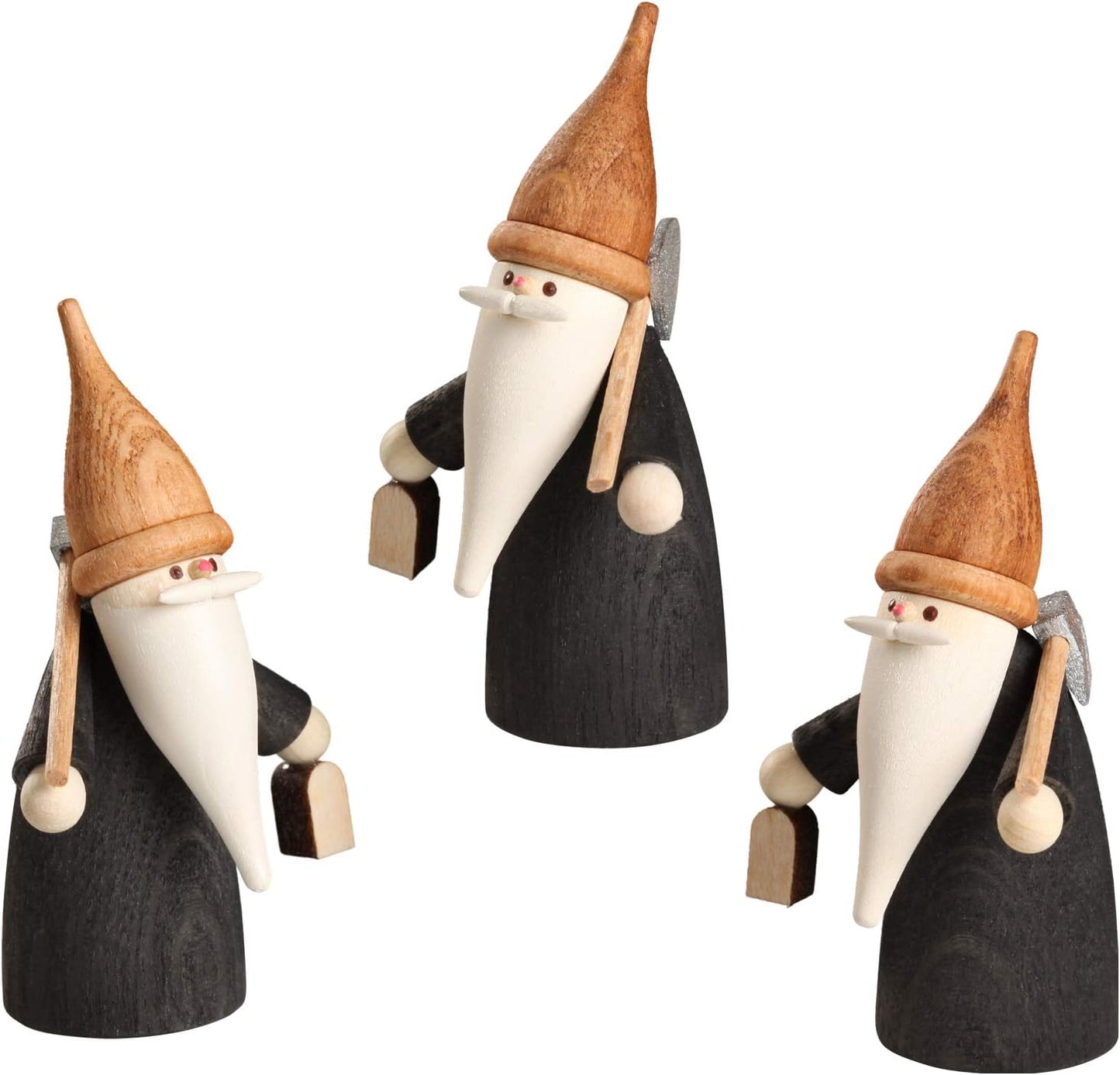 3-teiliges Bergwichtel Miniaturfiguren Set, Bergwichtel 3-teilig 7 Cm