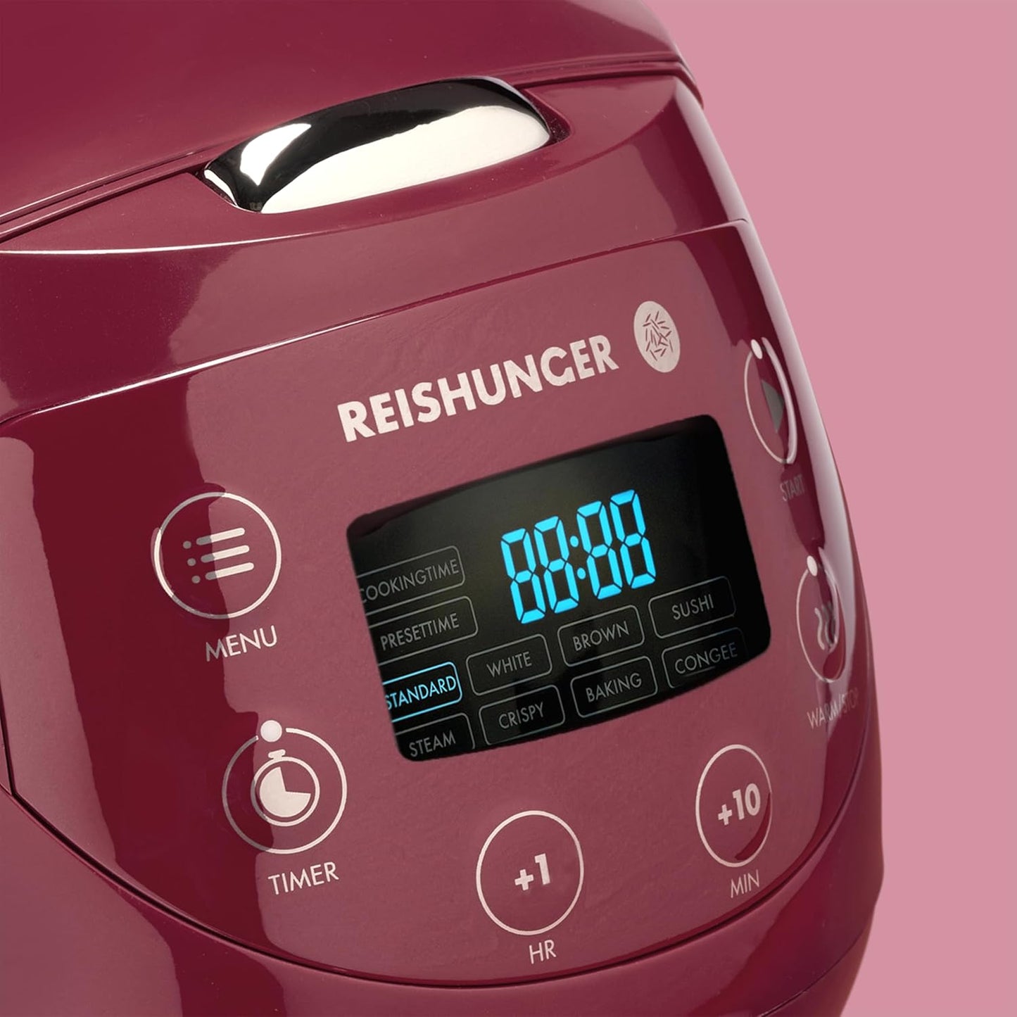 Digitaler Reiskocher Starter-Set (11-teilig), bordeaux