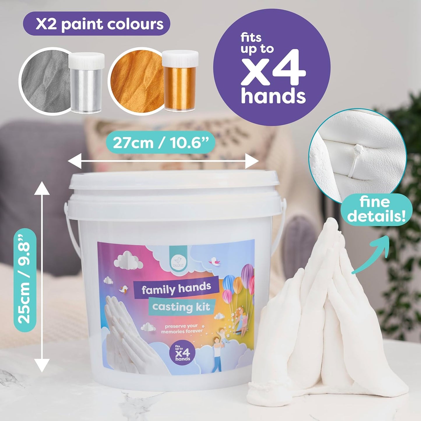 3D Gipsabdruck-Set für Familien, Familie