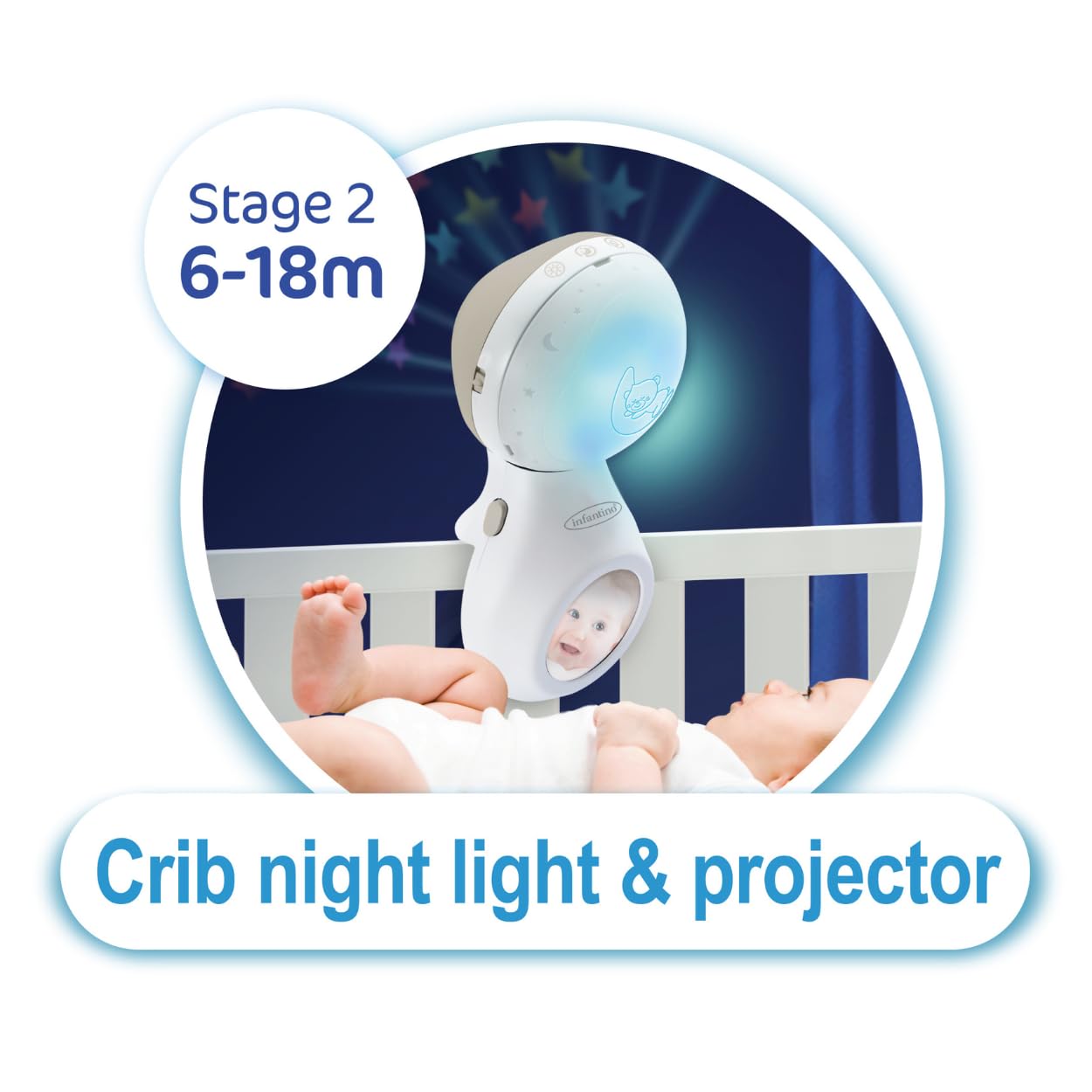3-in-1 Musik-Mobile mit Lichtprojektor, Pink