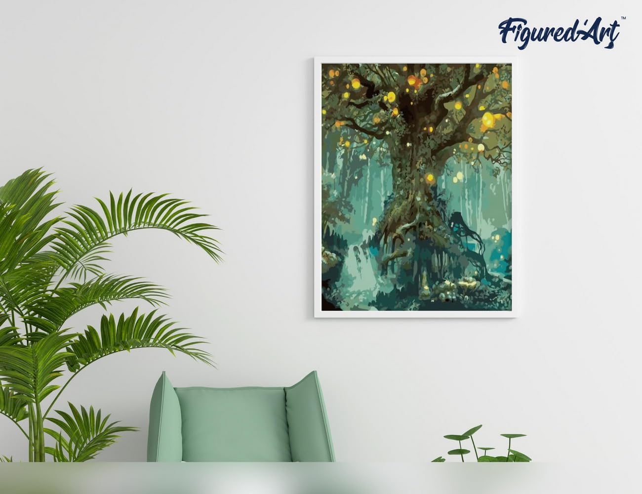 Malen nach Zahlen Set Magischer Baum, Magischer Baum 40x50cm Mit Keilrahmen (nicht gespannt)