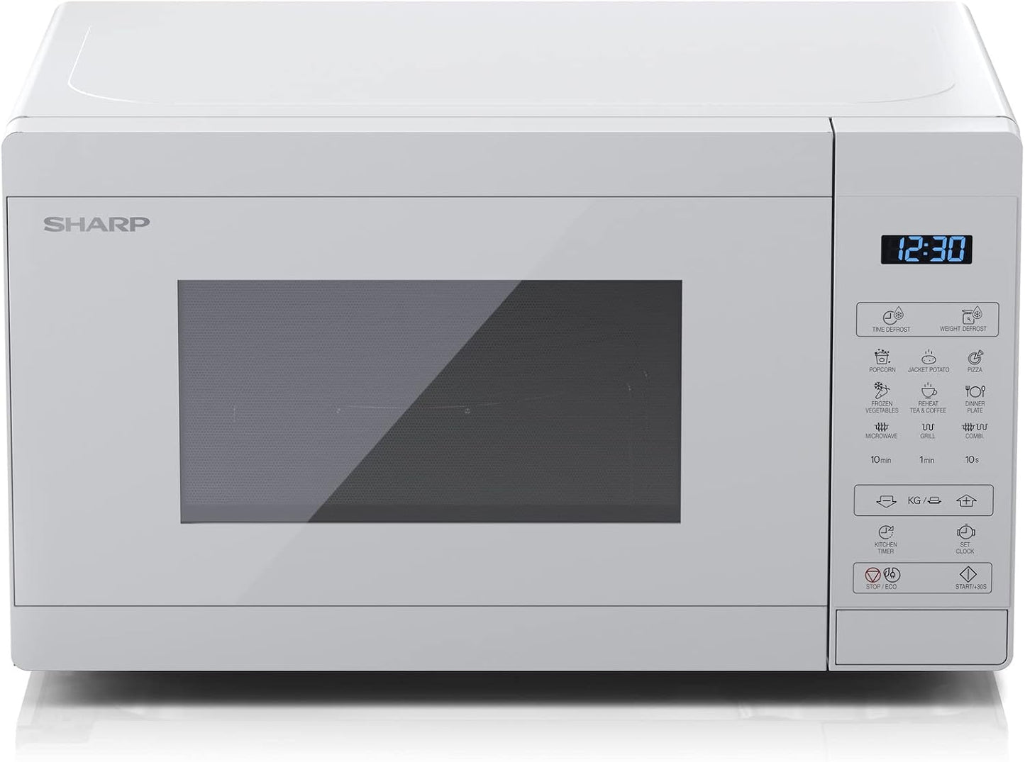 Mikrowelle mit Grill, Kristallweiß 20 Liter, 800W Grill, Digital
