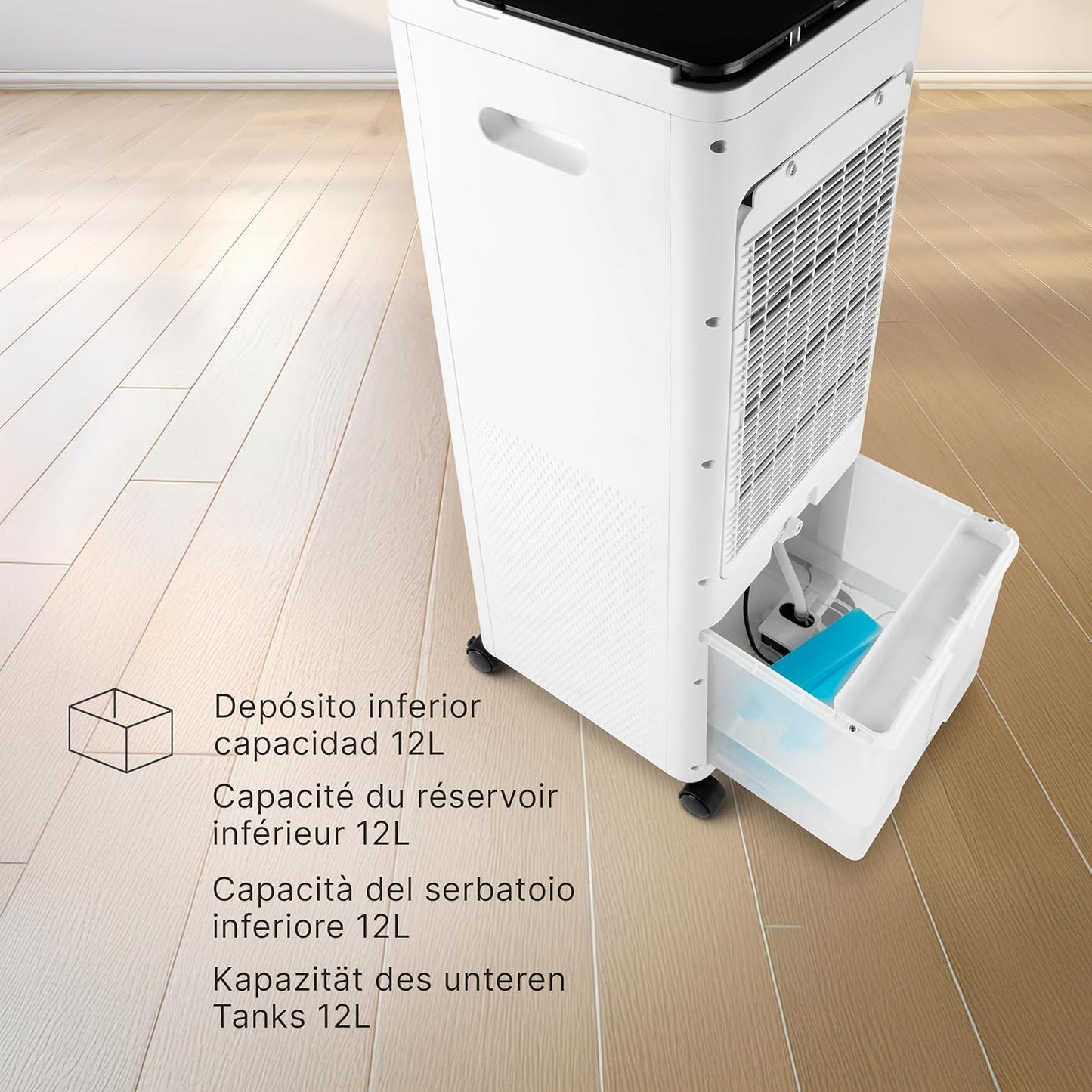 Sapporo Verdunstungskühler mit Ventilator und Timer, 12L Verdunstungskühler