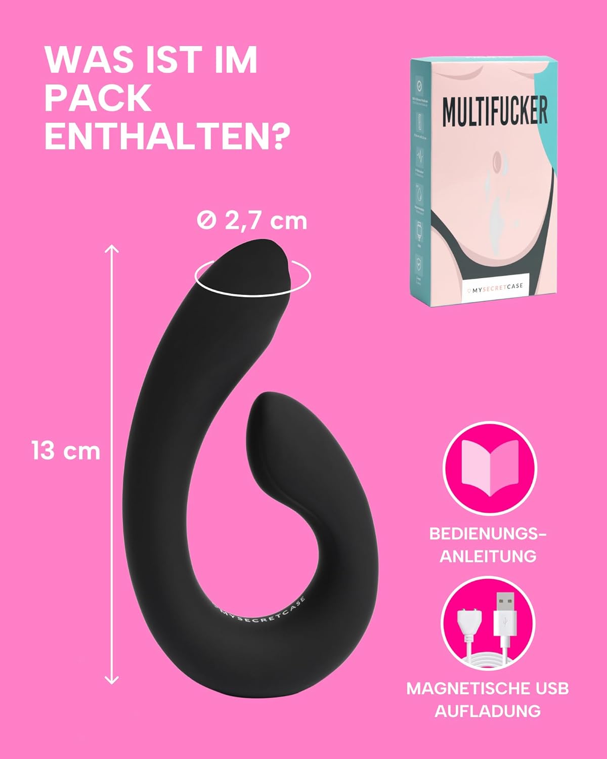 Doppel-Vibrator für Paare und Solo-Vergnügen, Schwarz