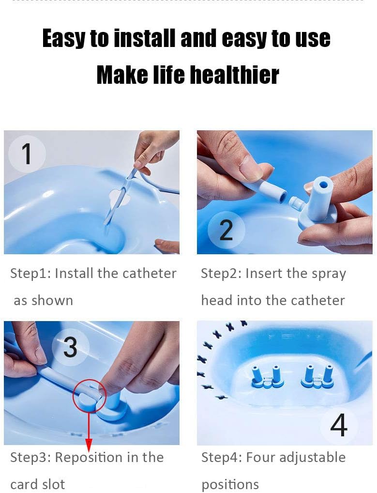 Faltbares Sitzbad, Blue With Flusher