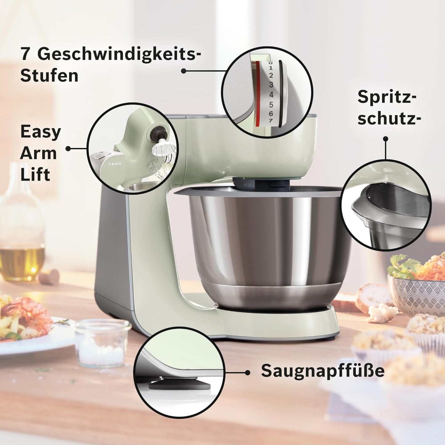Küchenmaschine Serie 4 MUM58L20, Grau / Silber