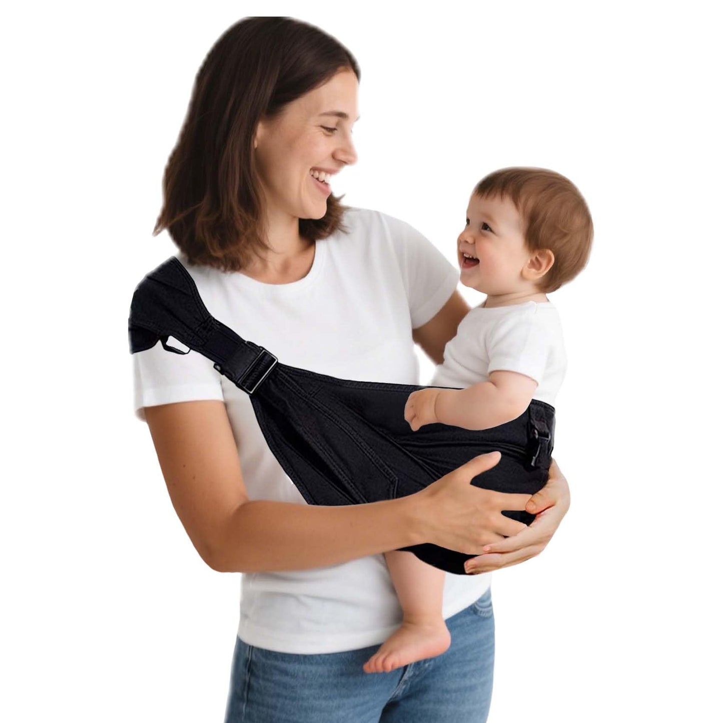 Ergonomische Hüfttrage mit Hüftsitz, Schwarz-Pro