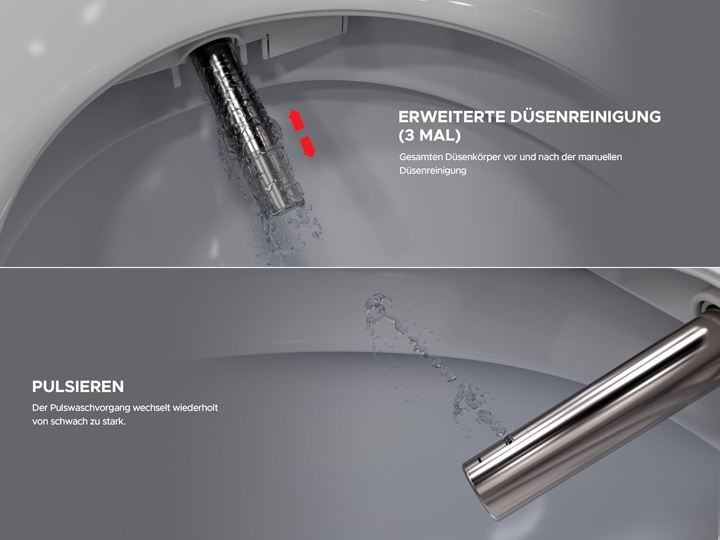 Elektronisches Bidet J430 mit seitlichem Bedienelement, J430 Standard