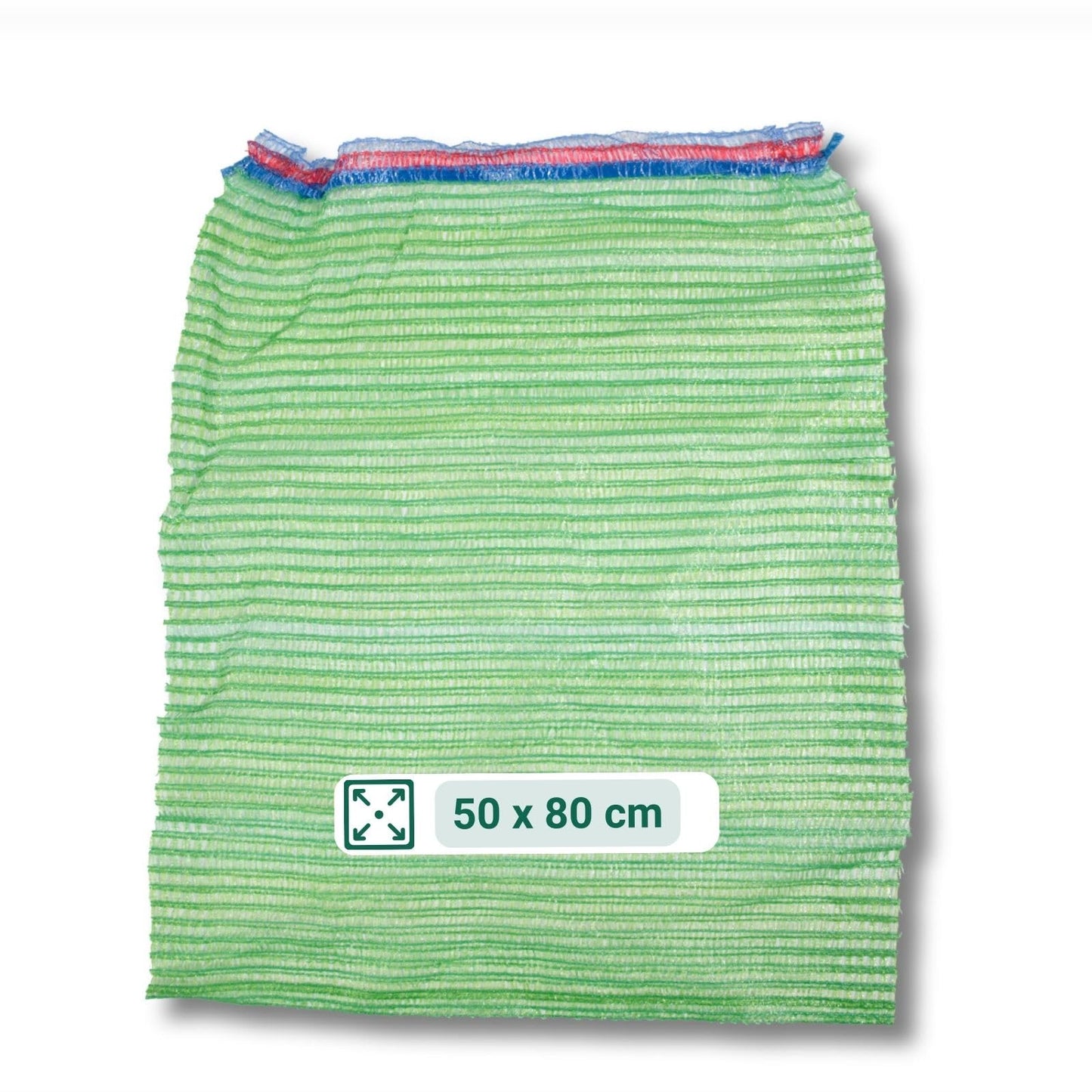 100er-Pack Gemüsesäcke mit Zugband, 20 kg - 50 x 80 cm Grün